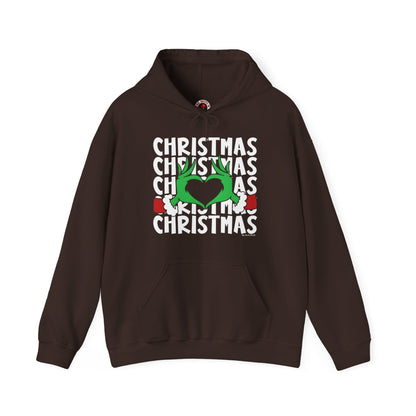 Christmas Heart Hooded Sweatshirt The Devil's Pickle