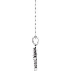 Platinum 3/8 CTW Natural Diamond Cross 16-18" Necklace Ethereal Legacy Boutiques