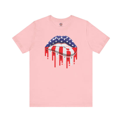 American Flag Lips T-Shirt The Devil's Pickle