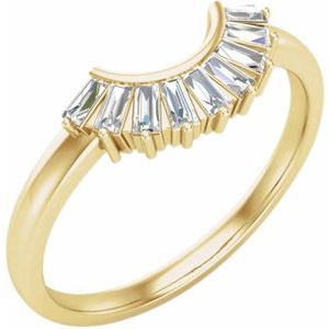 14K Yellow 1/4 CTW Lab-Grown Diamond Contour Band Ethereal Legacy Boutiques