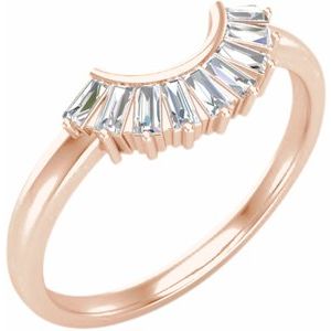 14K Rose 1/4 CTW Lab-Grown Diamond Contour Band Ethereal Legacy Boutiques