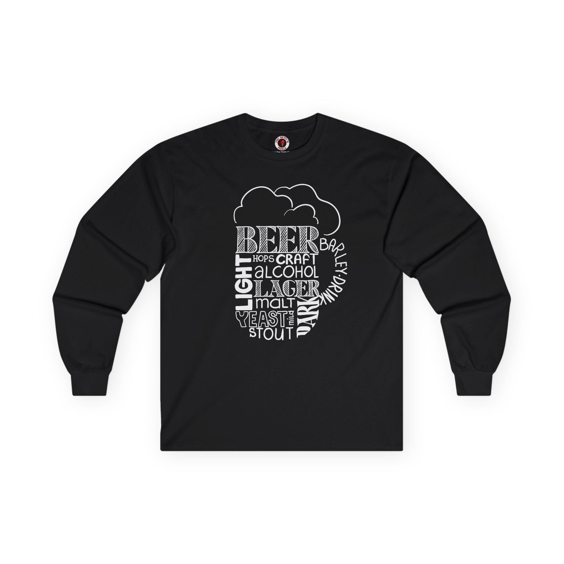 Beer Mug Of Words Long Sleeve Tee The Devil's Pickle