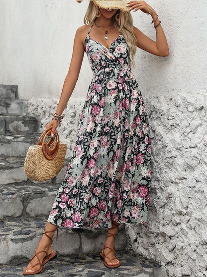 Thorns & Roses Cowgirl Dress | Sexy Floral V-neck Sleeveless Dress for Cowgirls Country in My Heart