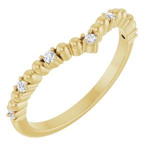 14K Yellow 1/10 CTW Diamond Contour Band Ethereal Legacy Boutiques