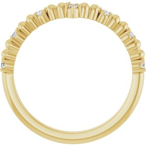 14K Yellow 1/10 CTW Diamond Contour Band Ethereal Legacy Boutiques