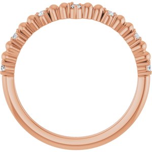14K Rose 1/10 CTW Diamond Contour Band Ethereal Legacy Boutiques