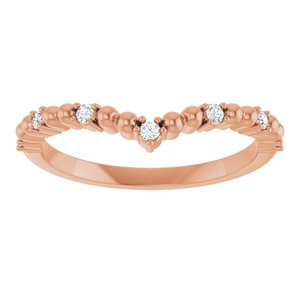 14K Rose 1/10 CTW Diamond Contour Band Ethereal Legacy Boutiques