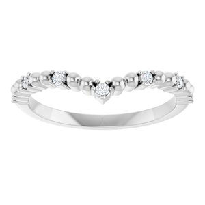 14K White 1/10 CTW Diamond Contour Band Ethereal Legacy Boutiques