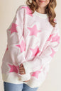 Star Ribbed Trim Drop Shoulder Oversized Sweater Shop Style & More | Fresh Looks, Everyday Deals & Free Shipping