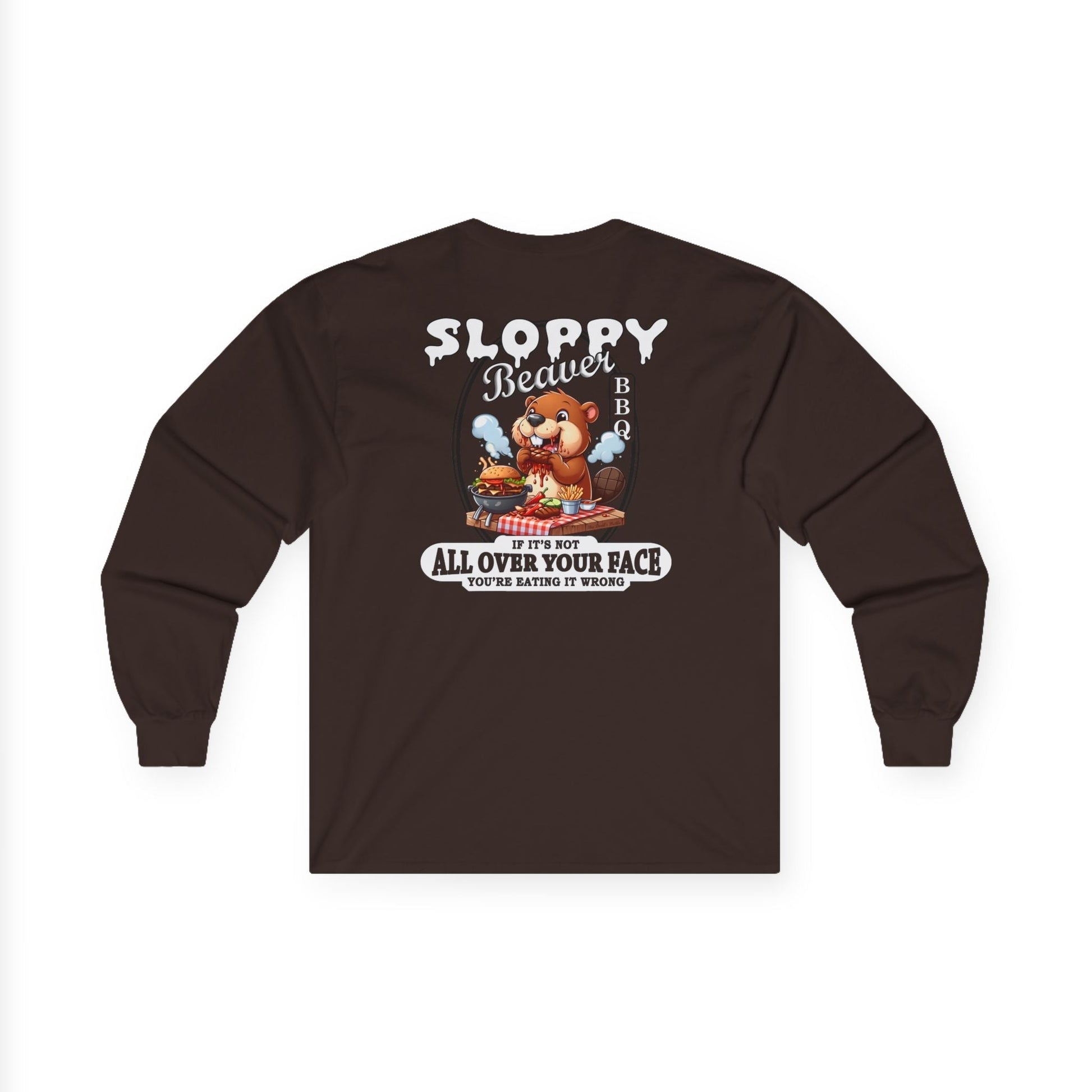 Sloppy Beaver BBQ Back Long Sleeve Tee The Devil's Pickle