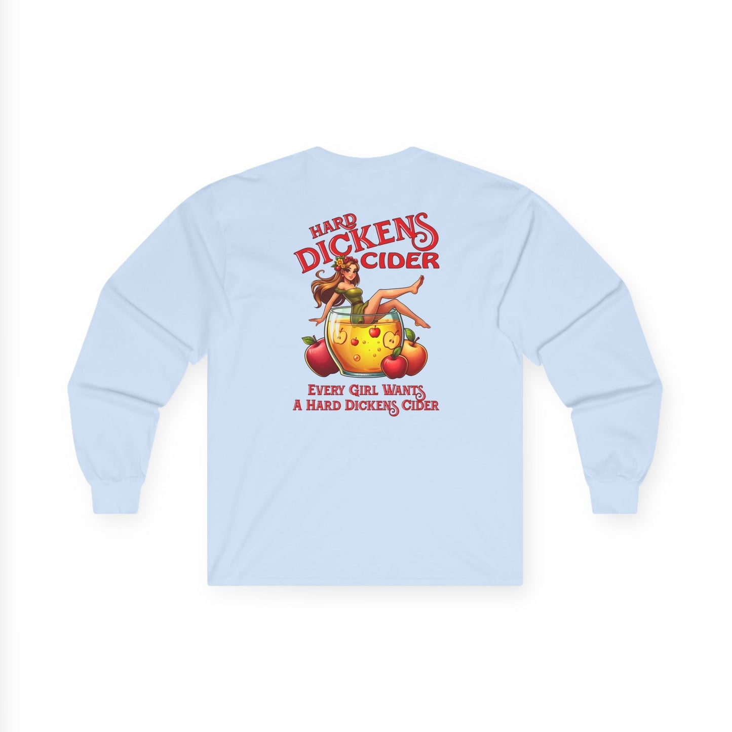 Hard Dickens Cider Front/Back Long Sleeve Tee The Devil's Pickle