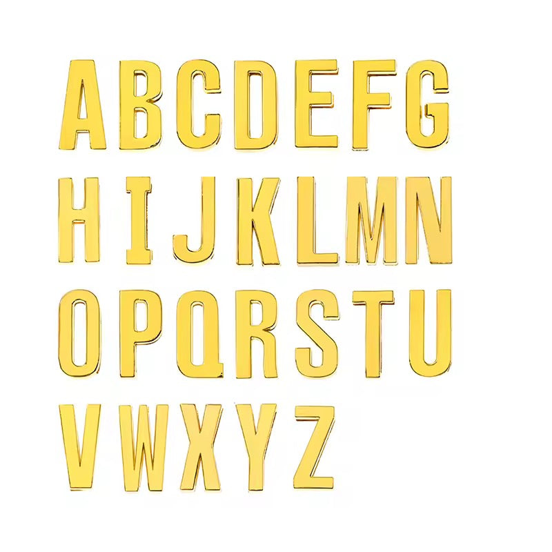 Scarf Slide Letters – 30mm – 14K Gold Non Tarnish Deep South Originals