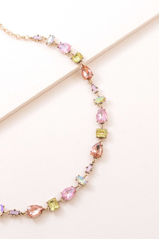 Iridescent Flare Necklace | Pink Lemonade Shop Style & More | Fresh Looks, Everyday Deals & Free Shipping