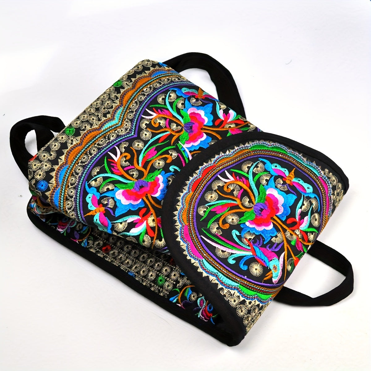 [Ethnic Style Daypack] GUDAOBELL Vintage Embroidered Women's Backpack | Ethnic Style Travel Daypack Tote Shoulder Bag NovaCart