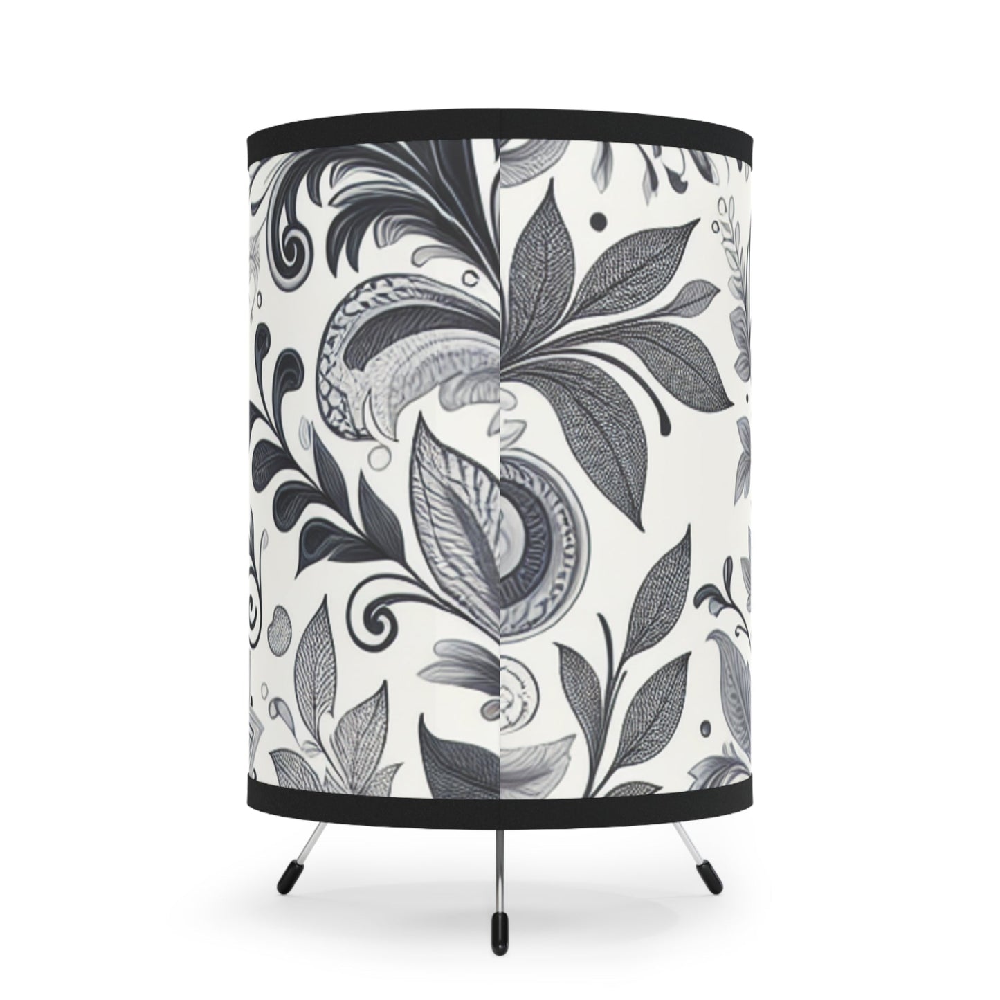 Elegant Floral Tripod Lamp, Home Decor, Accent Lighting, Modern Design, Bedroom Lighting, Living Room Decor, Unique Gift Grayceful LLC