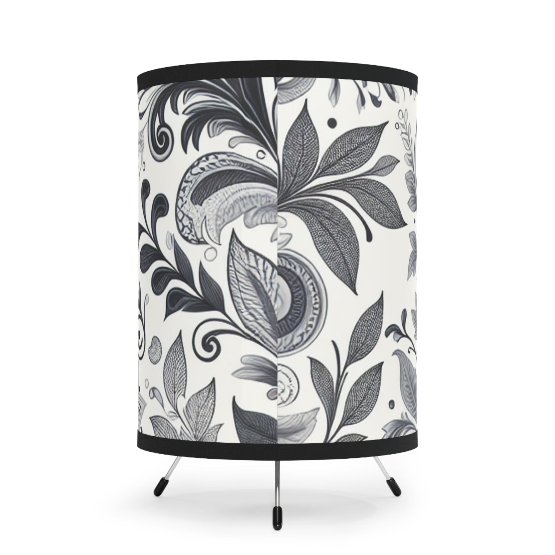 Elegant Floral Tripod Lamp, Home Decor, Accent Lighting, Modern Design, Bedroom Lighting, Living Room Decor, Unique Gift Grayceful LLC