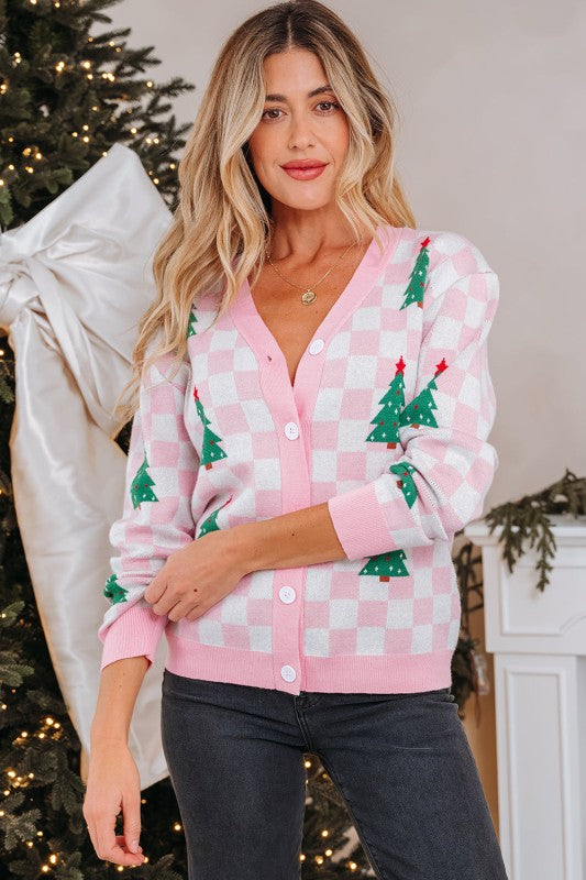 Ella Tree Pattern Cardigan Sweater Shop Style & More | Fresh Looks, Everyday Deals & Free Shipping