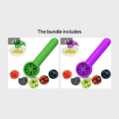 PANCERKA Portable Fruit Cutter - No Blade, Easy Grip Handle, Ergonomic Design for Safe Slicing, Dishwasher Safe, Ideal for Grapes, Cherries, Tomatoes, Strawberries, and Small Fruits, Fruit Slicing Tool | Ergonomic Handle | Du NovaCart