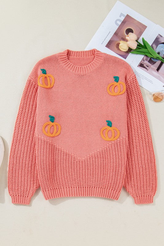 Pumpkin Embroidered Thanksgiving Holiday Sweater Shop Style & More | Fresh Looks, Everyday Deals & Free Shipping