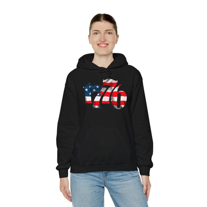 1776 American Flag Hooded Sweatshirt The Devil's Pickle