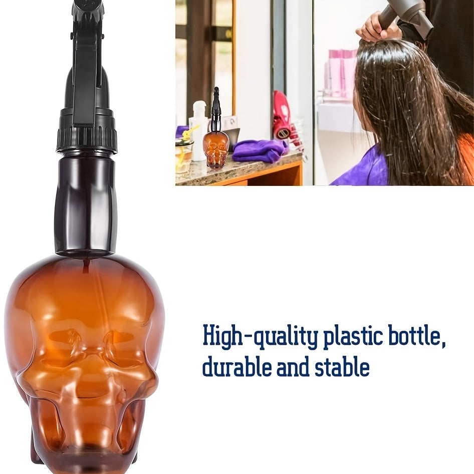 200Ml/7Oz Empty Spray Bottle with a Fine Mist Sprayer Featuring a Retro Skull Design, Made of Plastic And Refillable, Ideal for Hair Styling, Cleaning, And Plant Care NovaCart