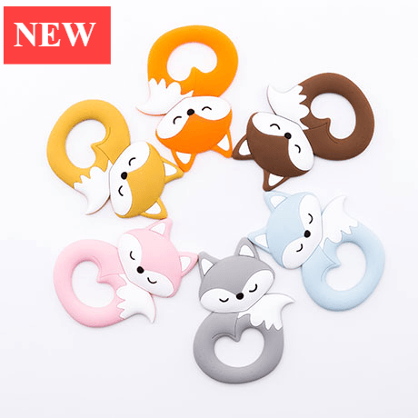 New Sets Baby Silicone Teether Rodent Silicone Animal Fox Teeth Chew Children Goods Stevvex