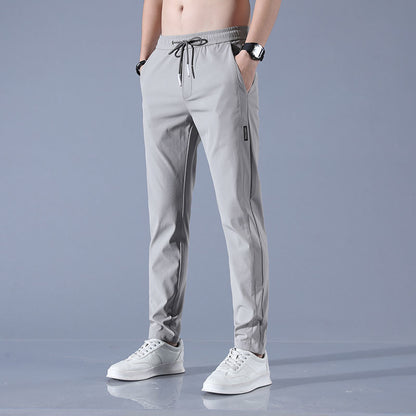 🧊 Men's Ice Silk Plus Size Straight-Leg Pants FitiqueFit