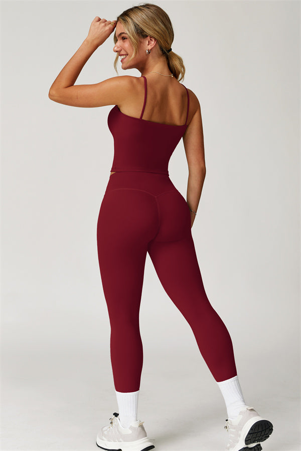 The Agile Crop Top Leggings 2-Piece Set Fitglutes Activewear Gymwear Sportswear & Workout Clothes