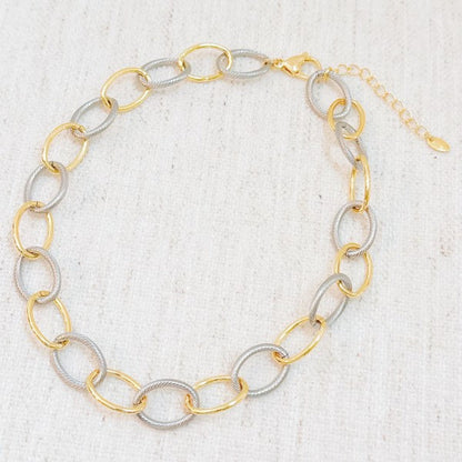 Cabled Texture Two Tone Chain Necklace Shop Style & More | Fresh Looks, Everyday Deals & Free Shipping