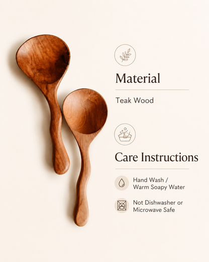 Teak Serving Spoon Set Village Thrive