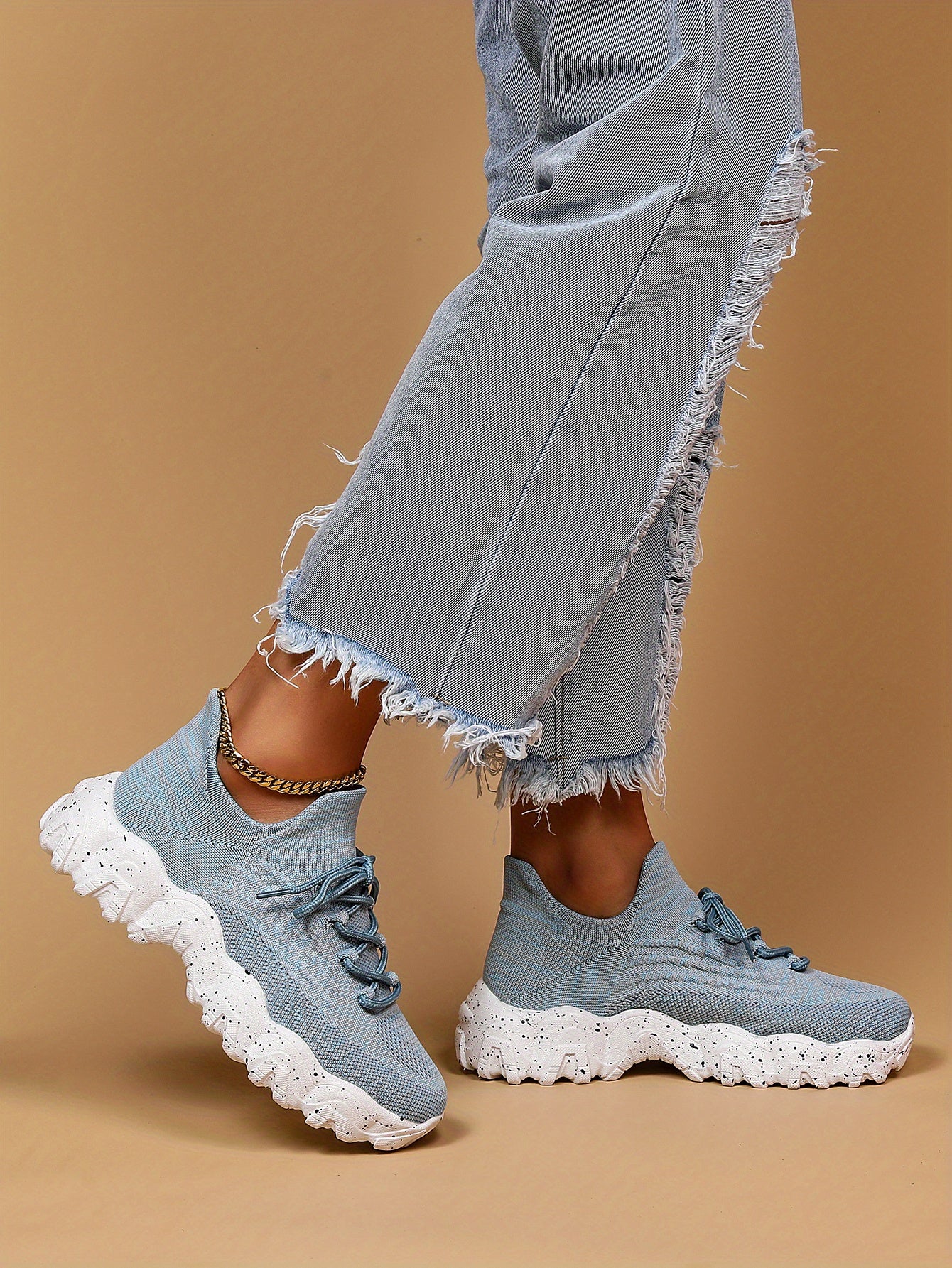 Women'S Plus Size Casual Sports Shoes | Lightweight Breathable Running Shoes, Fashionable Slip-On Style, Low Top, Round Toe, Fabric Upper and Insole, Rubber Sole NovaCart