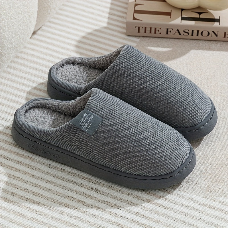 Couple's Warm Slippers for Women, Household Use for Spring, Autumn, and Winter, Non-Slip Thick Sole Indoor Postpartum Plush Slippers for Winter, for Men, Women Shoes NovaCart