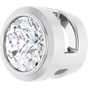 14K White 1/10 CT Natural Diamond Slide Pendant Ethereal Legacy Boutiques