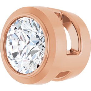 14K Rose 1/10 CT Lab-Grown Diamond Slide Pendant Ethereal Legacy Boutiques