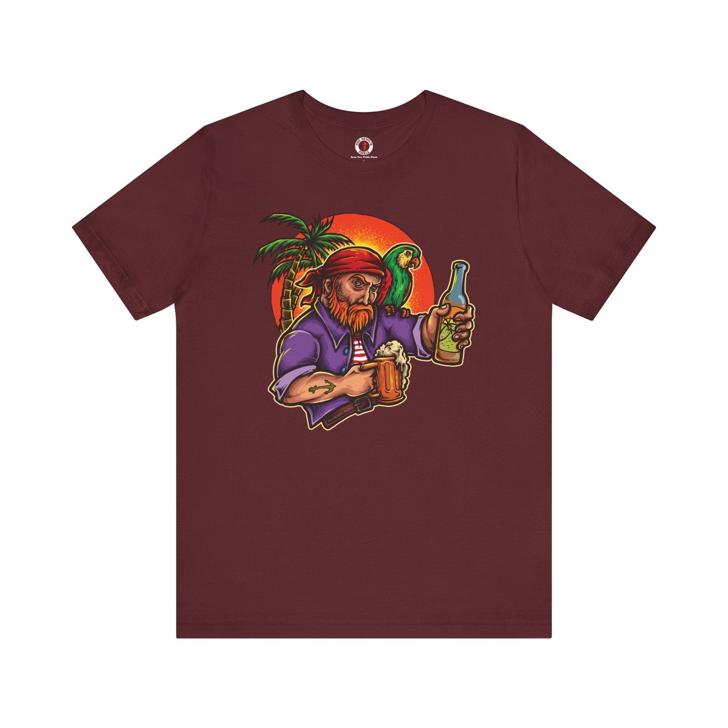 Sunset Pirate Beer T-Shirt The Devil's Pickle