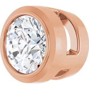 14K Rose 1/6 CT Natural Diamond Slide Pendant Ethereal Legacy Boutiques