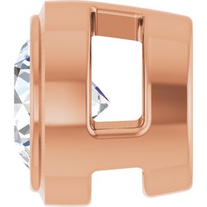14K Rose 1/6 CT Natural Diamond Slide Pendant Ethereal Legacy Boutiques