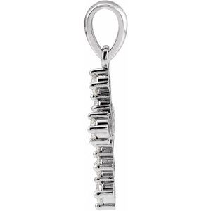Sterling Silver 3/8 CTW Natural Diamond Cross Pendant Ethereal Legacy Boutiques