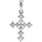 Platinum 3/8 CTW Natural Diamond Cross Pendant Ethereal Legacy Boutiques
