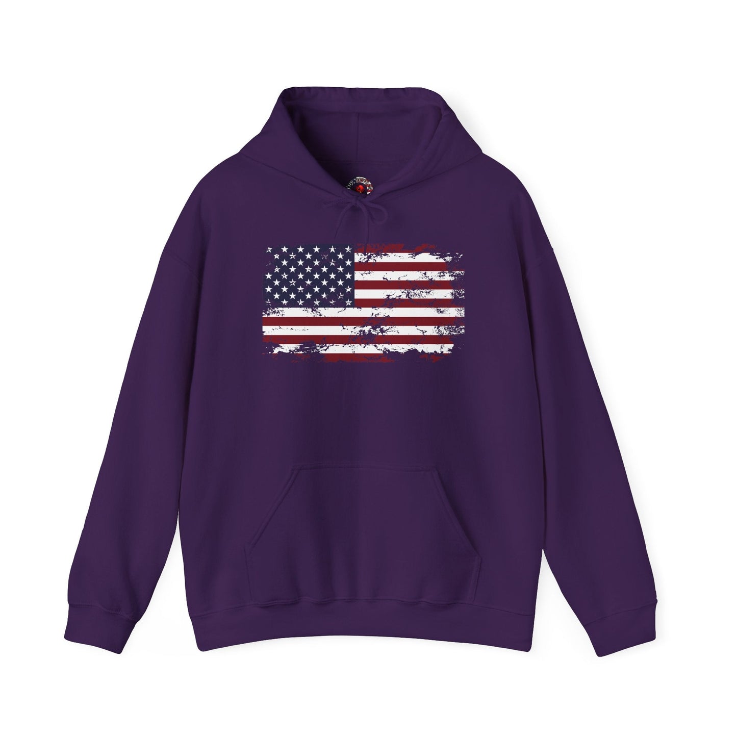 Vintage Style American Flag Hooded Sweatshirt The Devil's Pickle