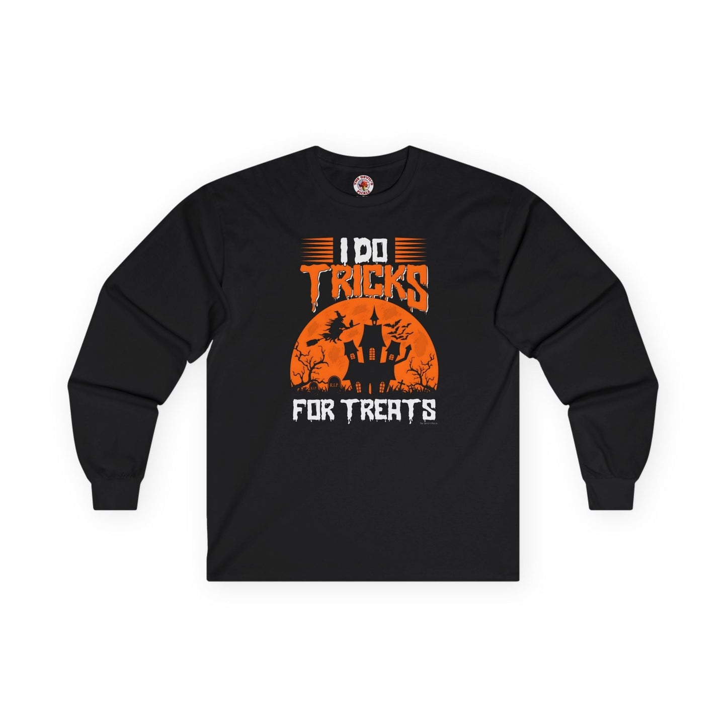 I Do Tricks For Treats Long Sleeve Tee The Devil's Pickle