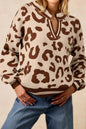 Leopard Knit V-Neck Sweater Shop Style & More | Fresh Looks, Everyday Deals & Free Shipping