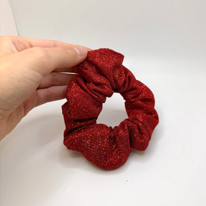 Mini Bright Red Sparkle Scrunchie Enchanted Scrunch
