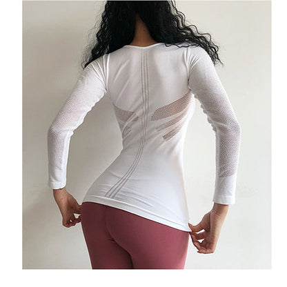 Sculpted Mesh Effect Yoga Shirt Country in My Heart
