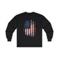 Distressed American Flag Long Sleeve Tee The Devil's Pickle