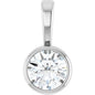 Sterling Silver 1/6 CT Natural Diamond Bezel-Set Solitaire Pendant Ethereal Legacy Boutiques