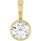 14K Yellow 1/6 CT Natural Diamond Bezel-Set Solitaire Pendant Ethereal Legacy Boutiques