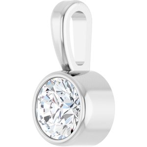 Sterling Silver 1/6 CT Natural Diamond Bezel-Set Solitaire Pendant Ethereal Legacy Boutiques