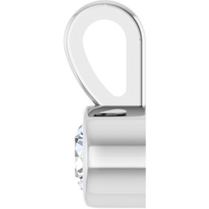 Sterling Silver .06 CT Natural Diamond Bezel-Set Solitaire Pendant Ethereal Legacy Boutiques