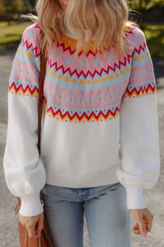 Avery Print Drop Shoulder Sweater Shop Style & More | Fresh Looks, Everyday Deals & Free Shipping